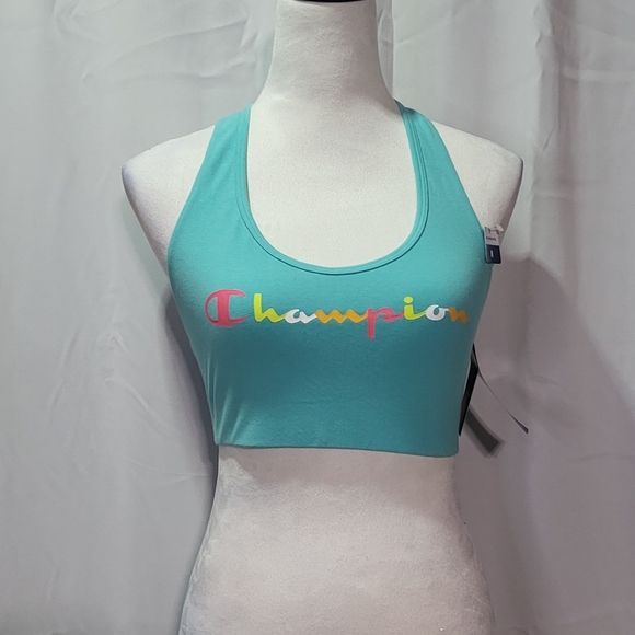 Champion Women's Turquoise NWT Moisture Wicking Racerback Sport Bra Size Medium - Picture 3 of 13